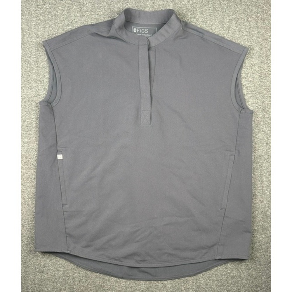 FIGS Rafaela Sleeveless Scrub Top XS Graphite Grey Technical Collection 1000214